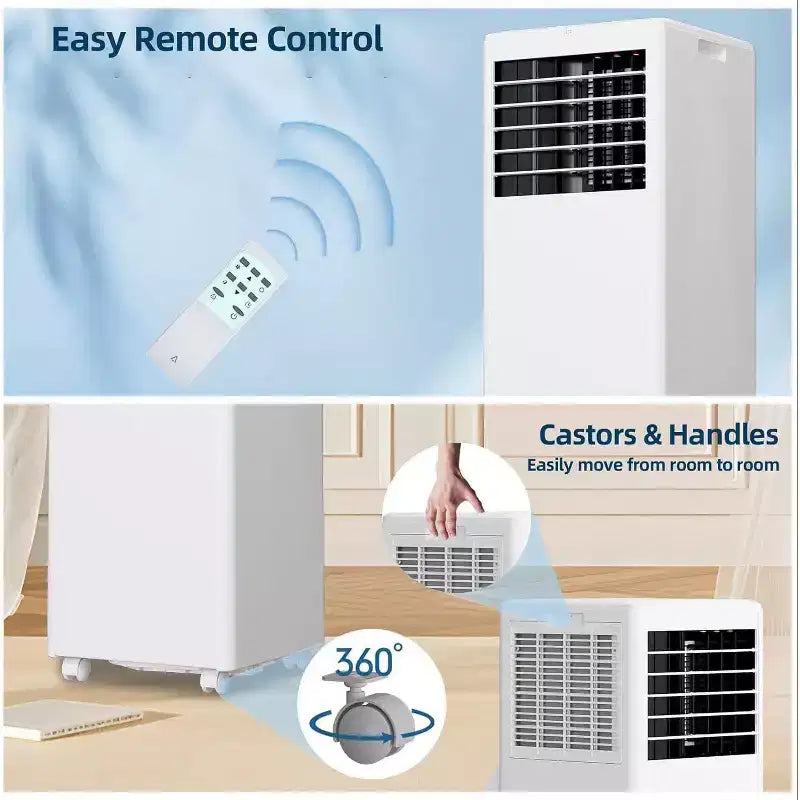8.000 BTU mobile Klimaanlage – 3-in-1 Kühlung, Entfeuchter & Ventilator für 32 m² mit Schlafmodus & 1 Jahr Garantie