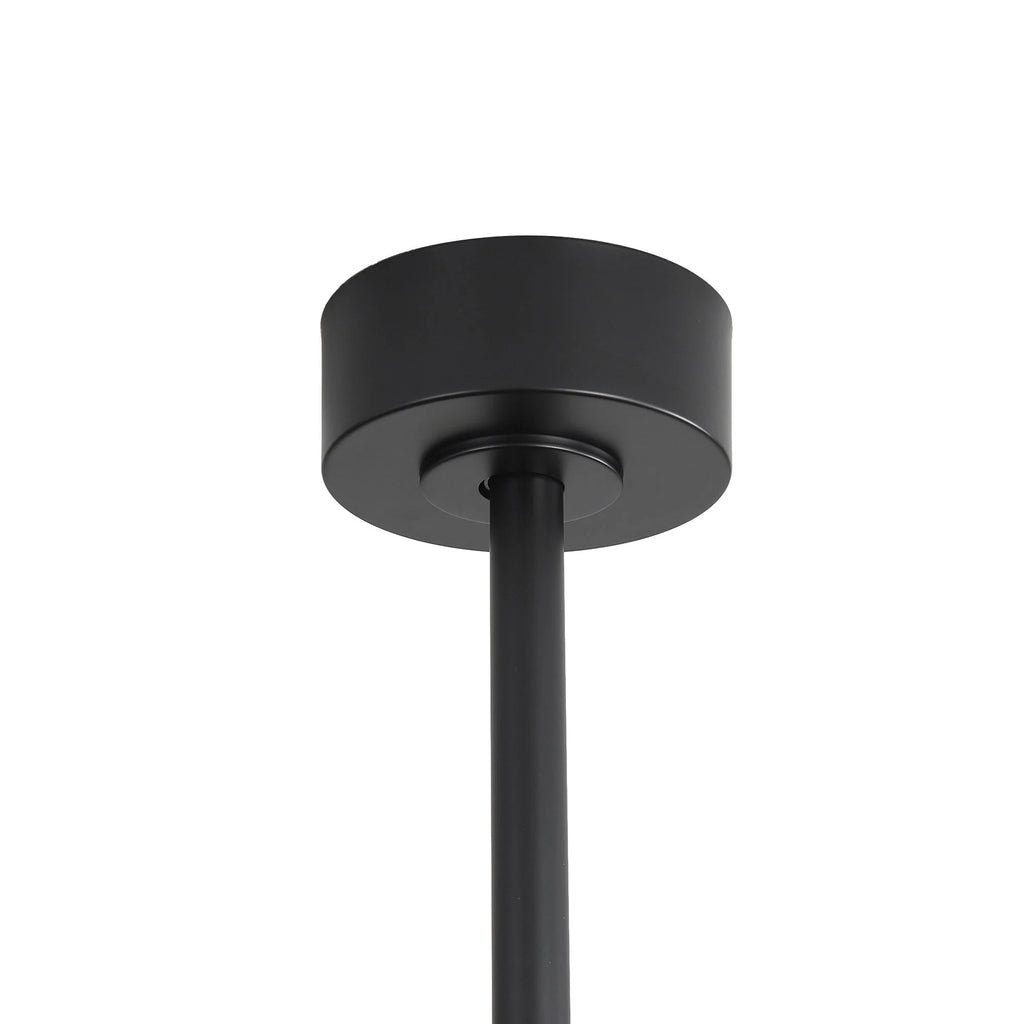 65-Zoll-LED-Deckenventilator mit 8 Flügeln, Licht und Fernbedienung, Schwarz
