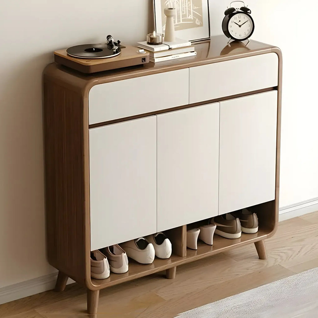 Moderner Holzflur mittlerer Schuhschrank