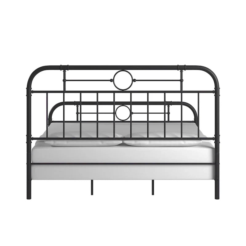 Schwarzes Metallbett