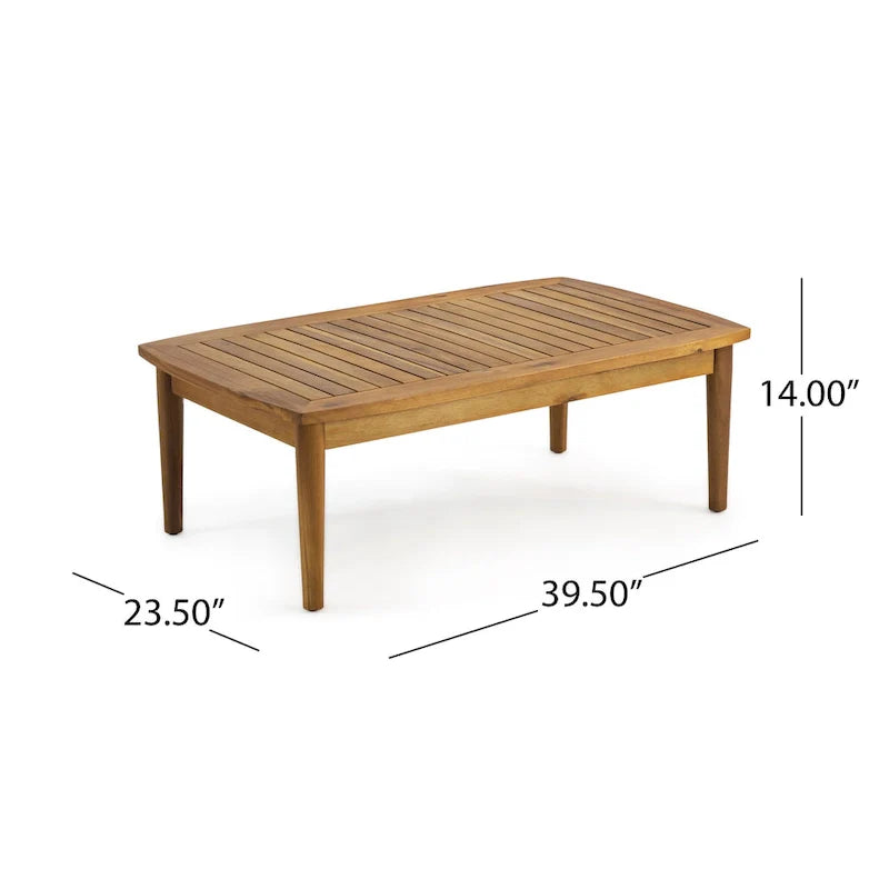 Willowbrook Outdoor Akazienholz 4-Sitzer Lounge-Set von Christopher Knight Home