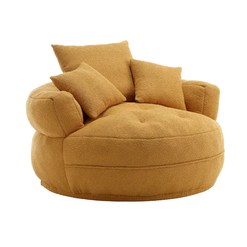 Rundes Lazy Sofa – Weiß/Blau/Grau/Gelb/Orange/Rosenrot/Marineblau/Grün, Einzel- und Doppel-Sitz