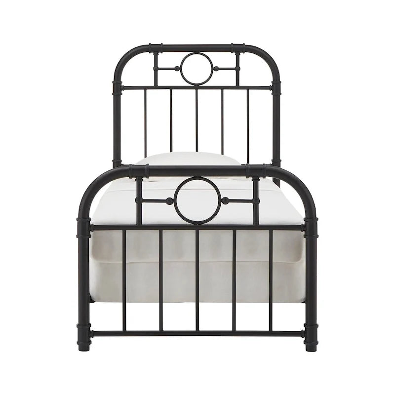 Schwarzes Metallbett