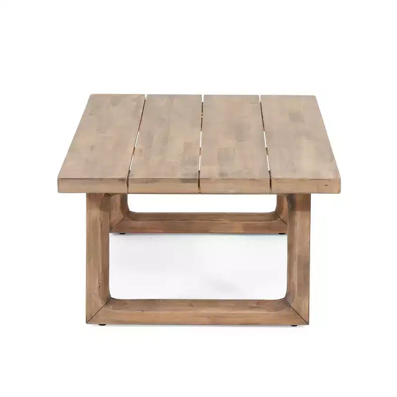 Akazienholz-Gartenmöbel-Set, Outdoor-Sitzgruppe mit Couchtisch und weichen Kissen für Garten, Veranda und Balkon, Beige - Merax