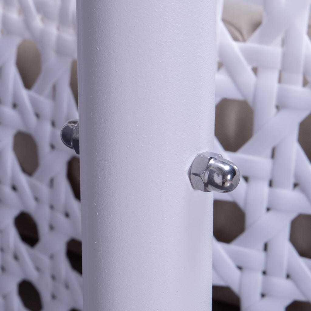 LeisureMod 2-Personen Hängesessel Ei mit Gestell - Outdoor/Indoor Rattan Korb Terrassen Schaukel Hängematte Liege mit Kissen