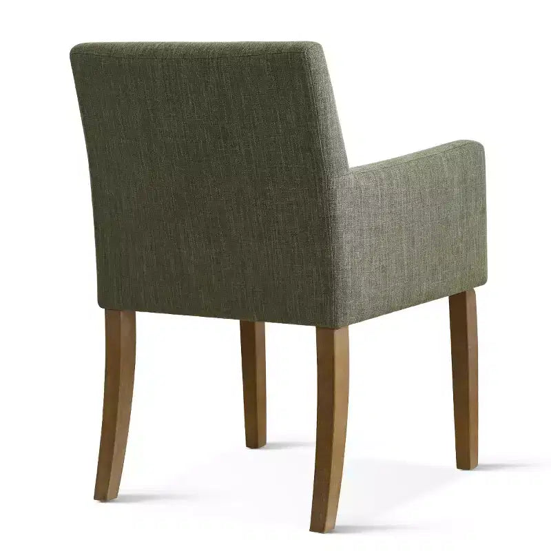 Set aus 6 gepolsterten Esszimmerstühlen mit Armlehnen, moderne Leinen-Sessel mit Holzbeinen, Akzentstühle für Esszimmer, Wohnzimmer - Panipeachy