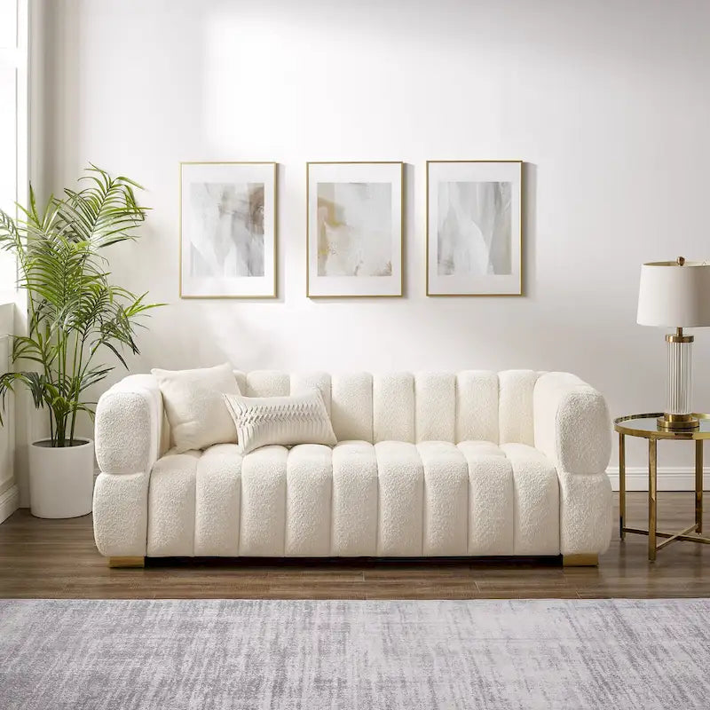 85 Moderne Waffelstoff-Couch, Freizeit-Komfortsofa
