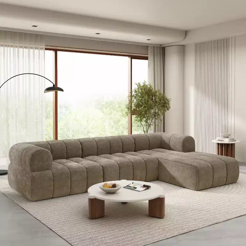 Christopher Knight Home Keri 122 Modernes L-förmiges Polsterecksofa aus hochdichtem Schaumstoff mit niedriger Rückenlehne