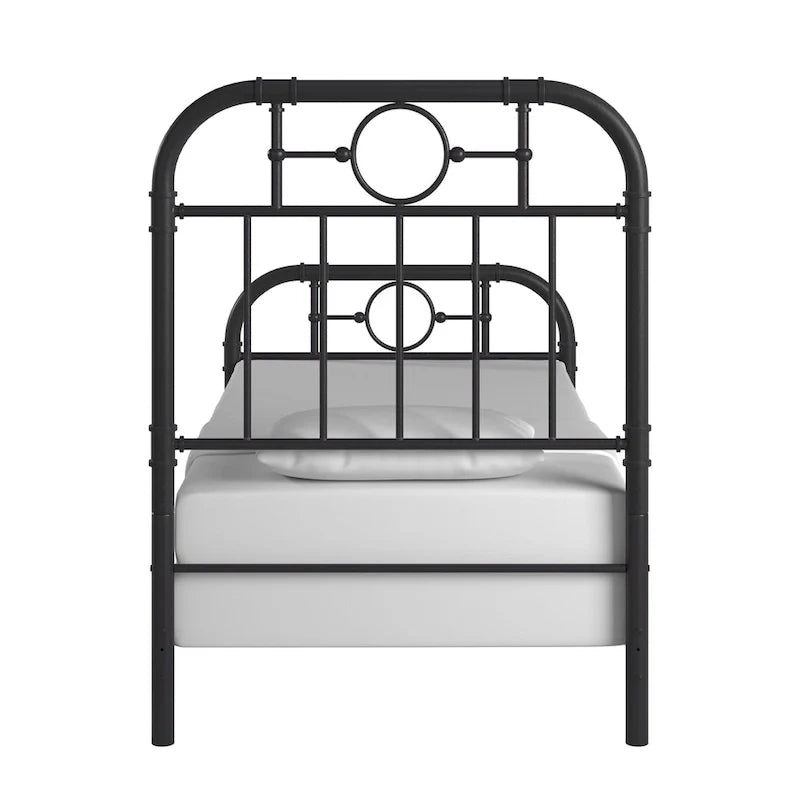 Schwarzes Metallbett