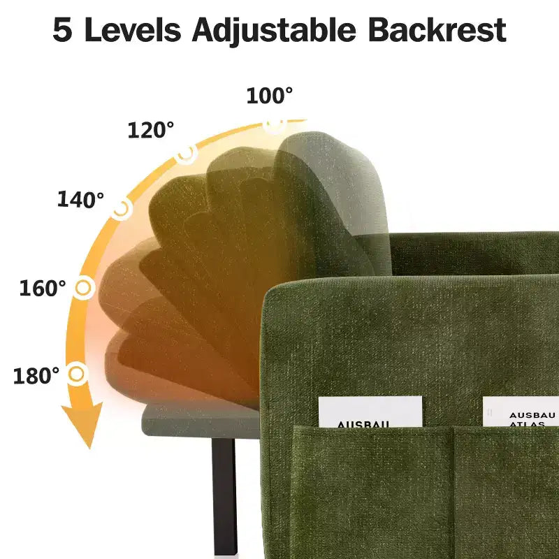 Dyonery 81 Sektional-Schlafsofa, L-förmige Ausziehcouch mit beidseitigem Stauraum, USB, verstellbare Rückenlehne