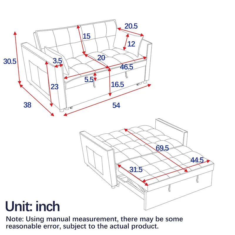 2-Sitzer Schlafsofa