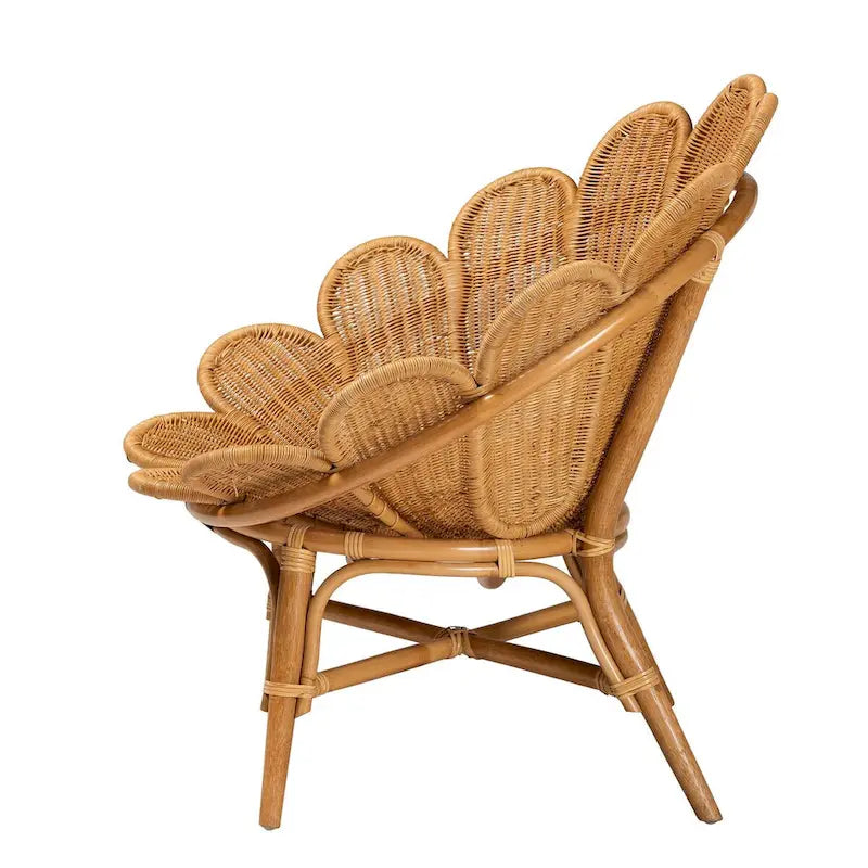 Blossom Bohemian Honig Rattan Akzent Blumensessel