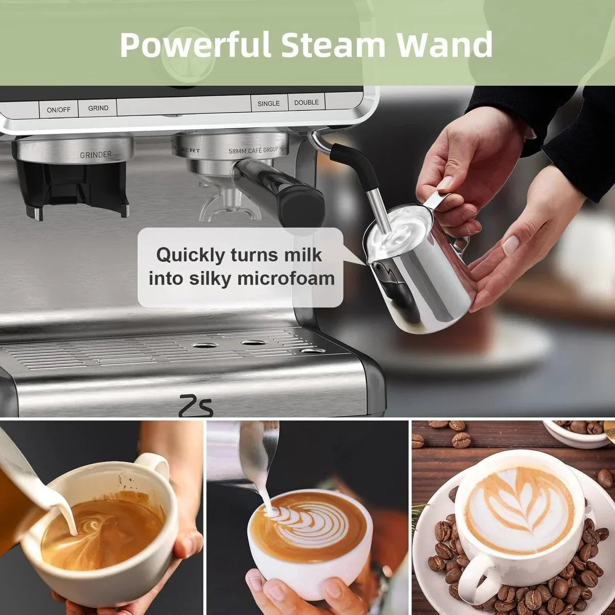 Espressomaschine, mit Mahlwerk, 2,8 L Wassertank