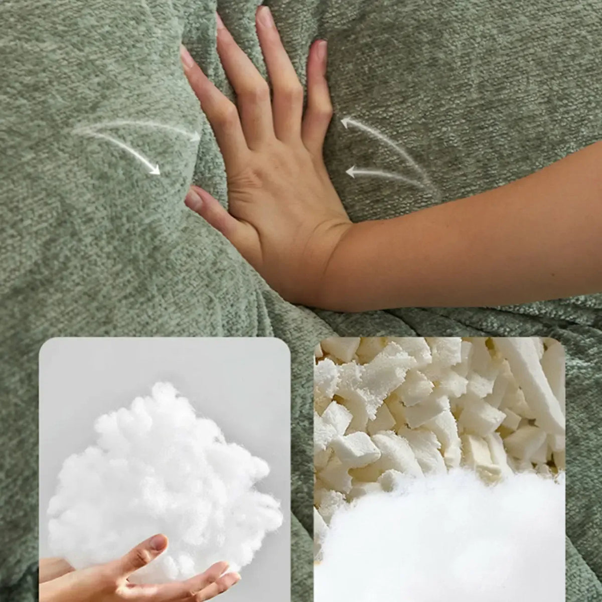 Moderner ergonomischer Schaukelstuhl aus Samt für das Kinderzimmer