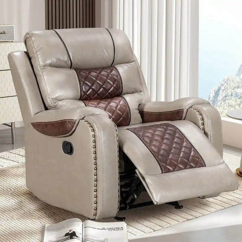 Großer Relaxsessel im amerikanischen Design aus Kunstleder für das Wohnzimmer