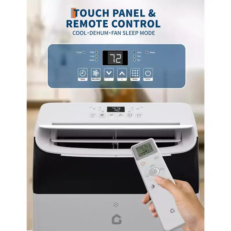 14.000 BTU Klimaanlagen mit Kühlleistung bis zu 70 m², 3-in-1 Mobile Klimaanlage mit Kühl-, Entfeuchtungs- und Ventilator-Modus und Fernbedienung