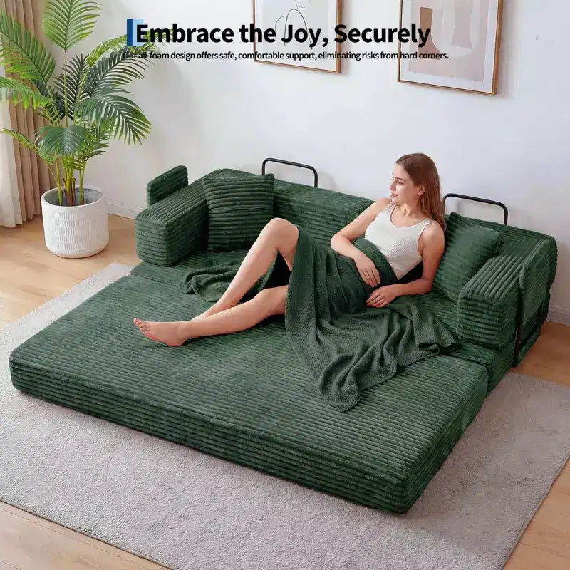80.7 5-in-1 Schlafsofa – Kord, 544 kg, kein Aufbau