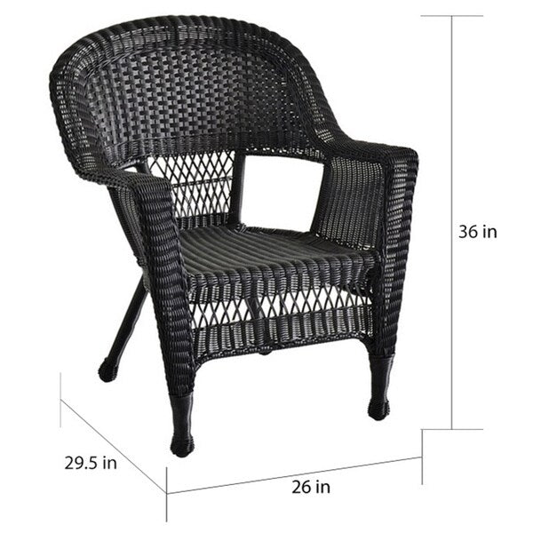 4-teiliges Loungeset aus Polyrattan für den Außenbereich