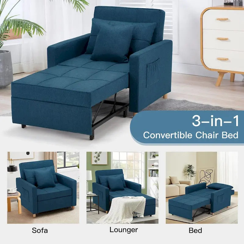 Verstellbares Schlafsofa, 3-in-1-Funktion, verschiedene Farben, für 1 Person