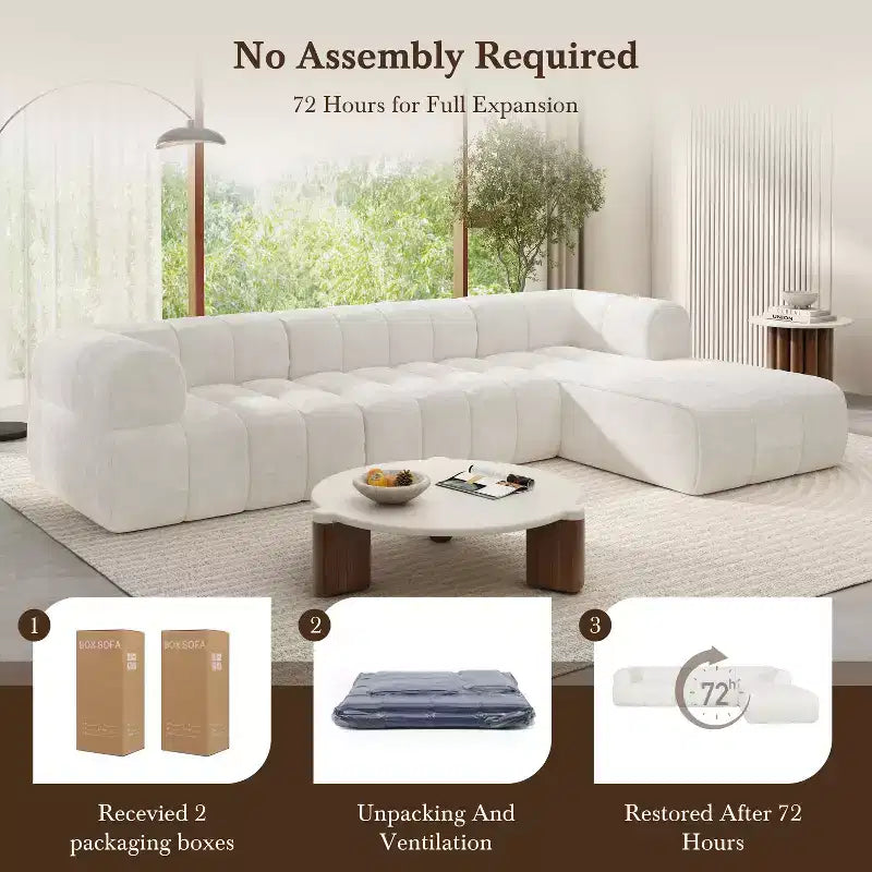 Christopher Knight Home Keri 122 Modernes L-förmiges Polsterecksofa aus hochdichtem Schaumstoff mit niedriger Rückenlehne