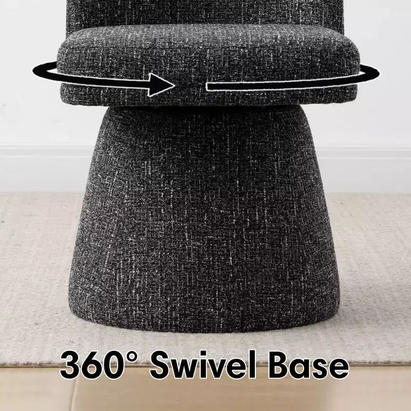 6er-Set moderne, armlose 360-Grad-Drehstühle mit Sockelgestell, elegante Akzentstühle für Küche, Esszimmer oder Büro – Panipeachy