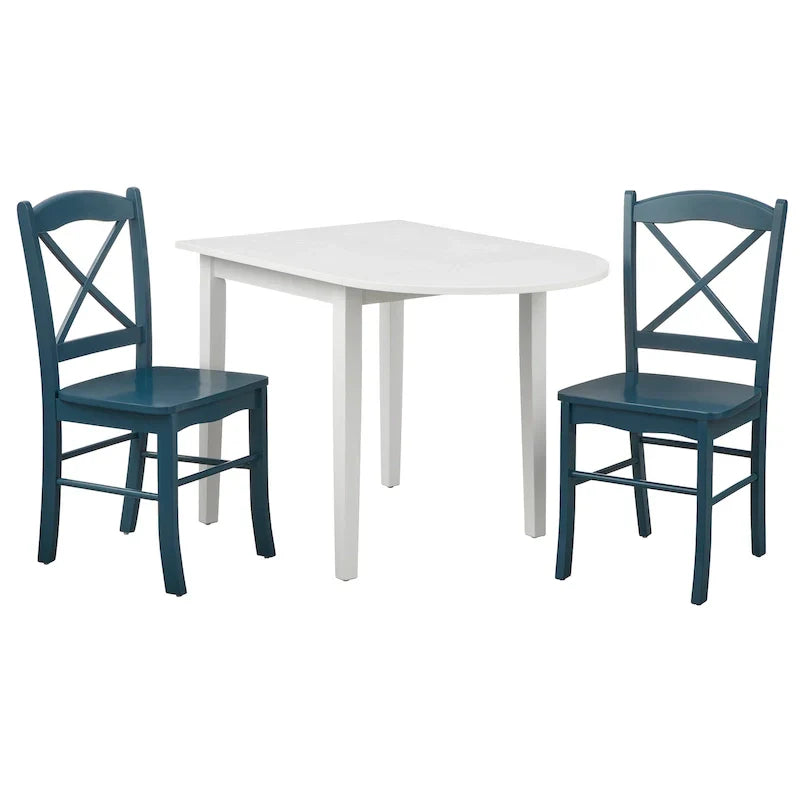 Landhaus-Essgruppe „Simple Living“ mit Klapptisch, 3-teilig
