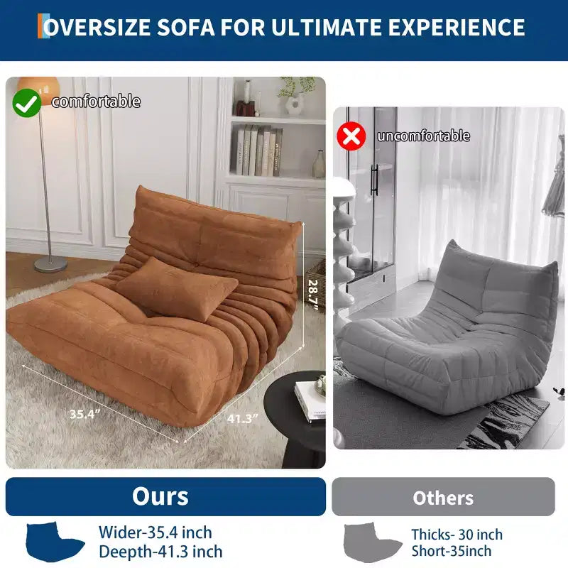 Modulares Sektionssofa, Togo Sofa mit tiefer Sitzfläche