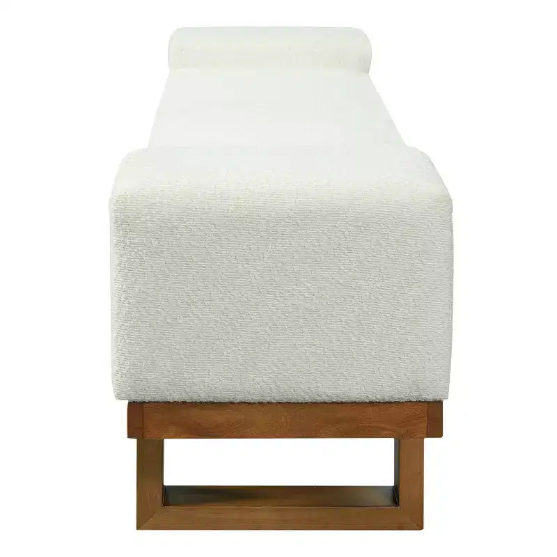 Christopher Knight Home Paulina Moderne Bank aus Kautschukholz mit Bouclé-Polsterung