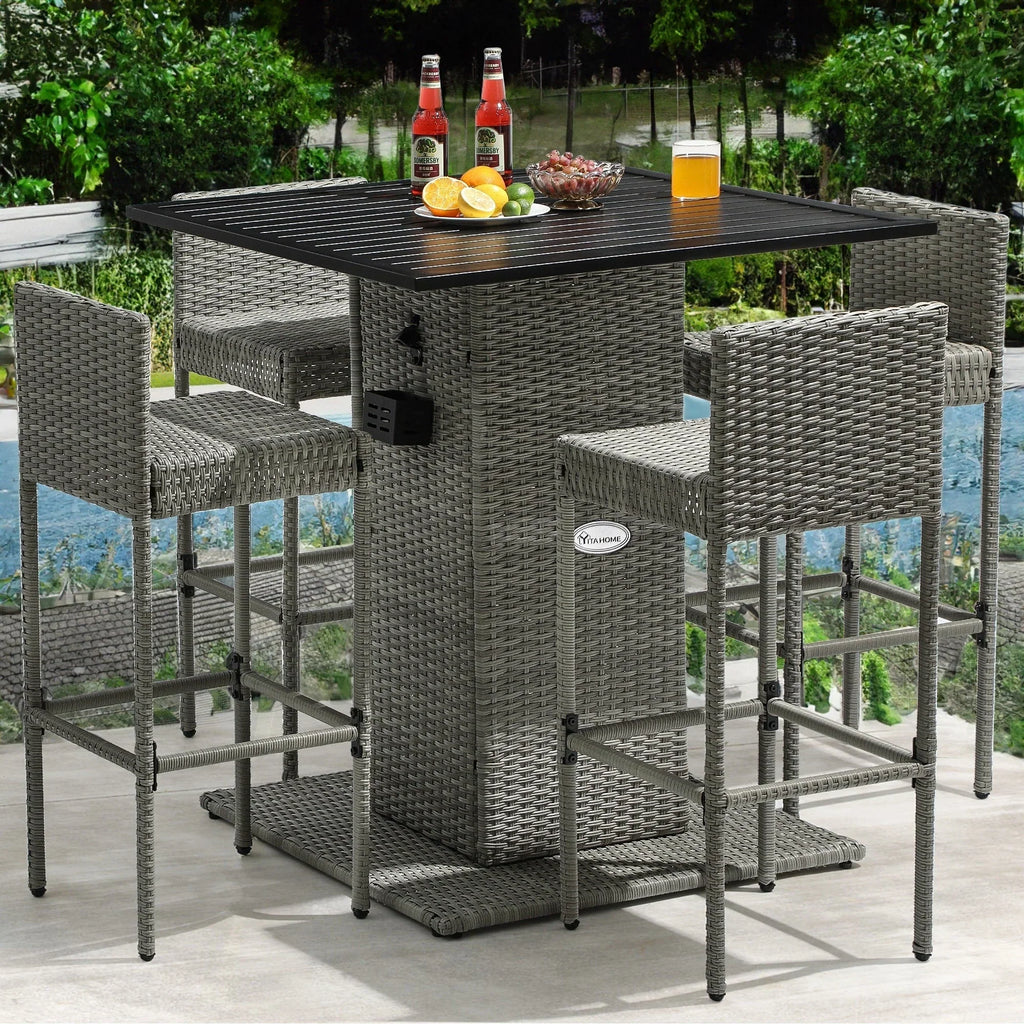 Moasis 5-teiliges Outdoor-Möbel-Set aus Polyrattan – 5-teilig