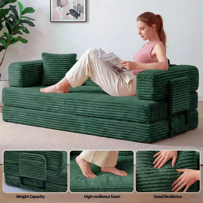 80.7 5-in-1 Schlafsofa – Kord, 544 kg, kein Aufbau