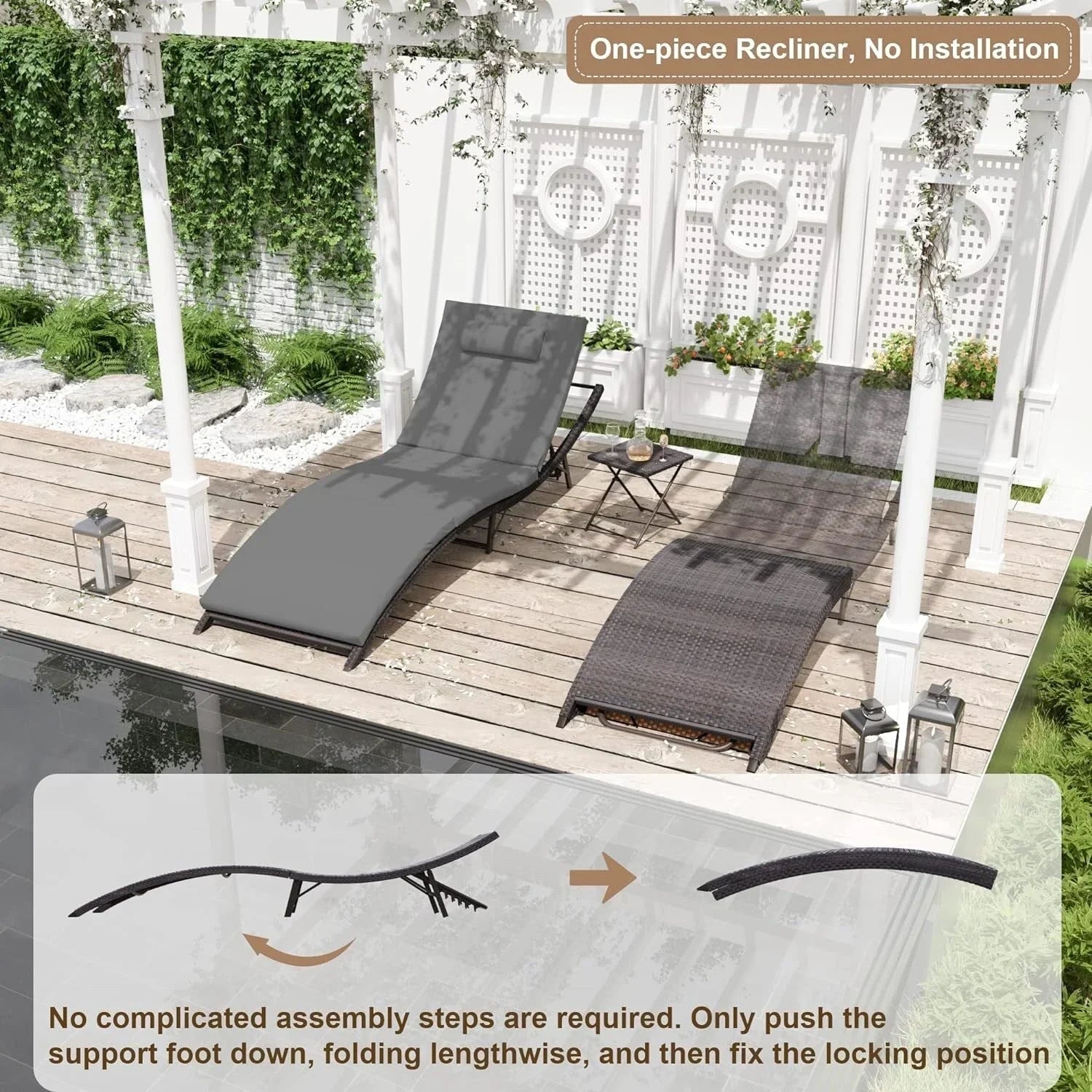 Kullavik 3-teiliges Outdoor-Loungemöbel-Set