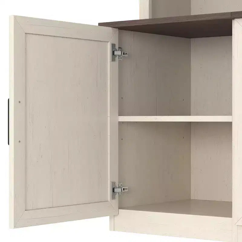 Moderner TV-Ständer für 55-Zoll-Fernseher mit Ladestation, Medienkonsole mit großen Aufbewahrungsschränken, Entertainment-Center für das Wohnzimmer-Panipeachy