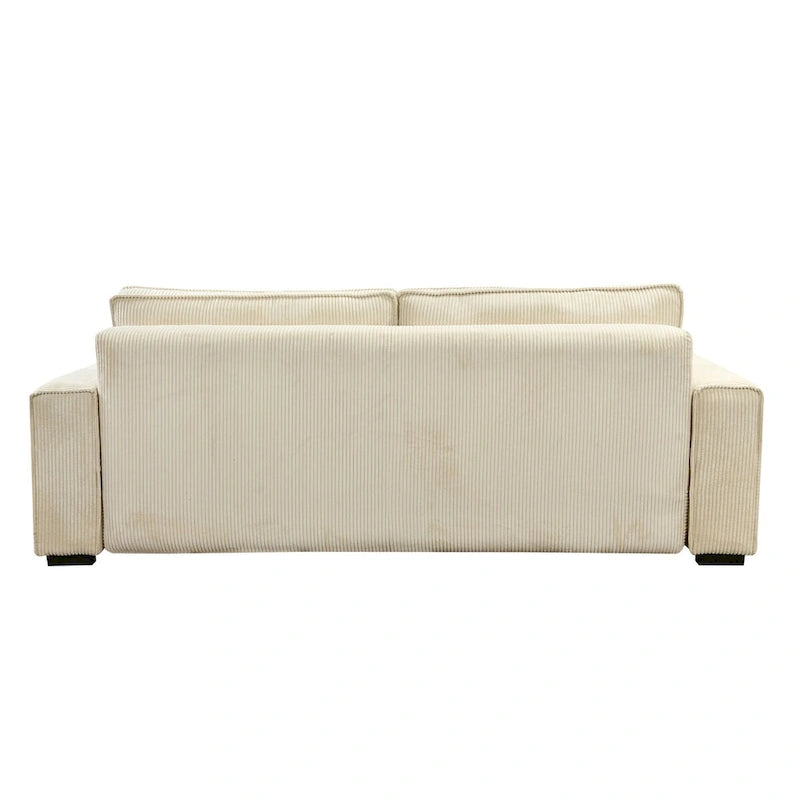 Roomfitters Großes Schlafsofa mit Stauraum, Modernes 3-Sitzer Couchmöbel, Gepolstertes Rückensofa für kleine Räume
