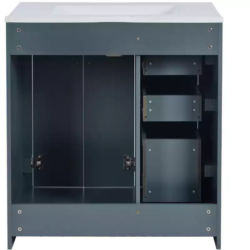 30 Zoll Einzelwaschtisch-Badschrank mit Unterschrank und 3 Schubladen – Schwarz / Blau / Grün / Indigo / Weiß