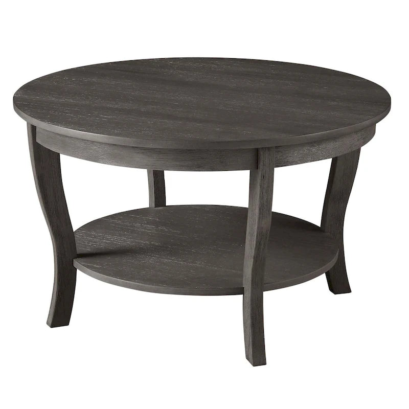Convenience Concepts American Heritage Runder Couchtisch mit Ablage
