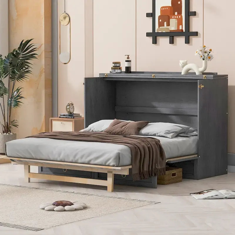 Murphy-Bett Queen-Size mit großen Schubladen