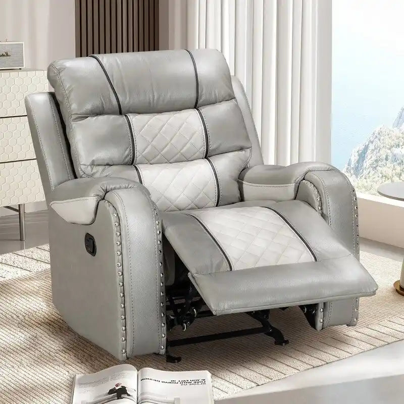Großer Relaxsessel im amerikanischen Design aus Kunstleder für das Wohnzimmer