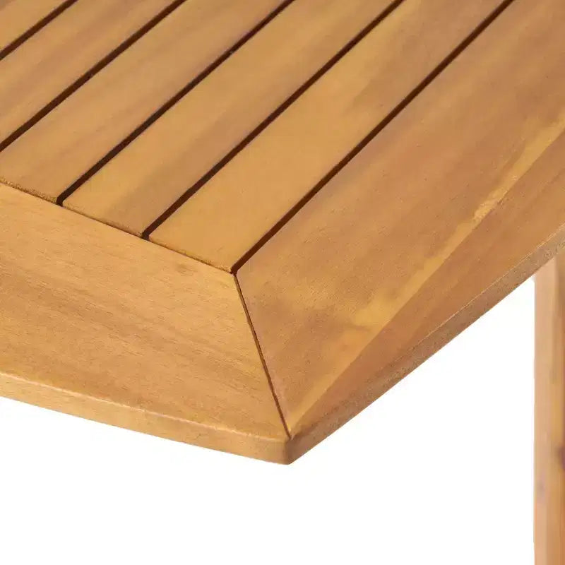 7-teiliges ausziehbares Outdoor-Essgruppen-Set mit stapelbaren Stühlen, Akazienholztisch