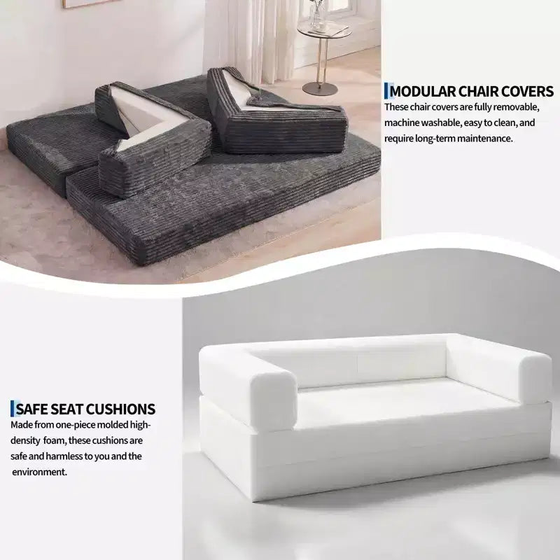 80.7 5-in-1 Schlafsofa – Kord, 544 kg, kein Aufbau