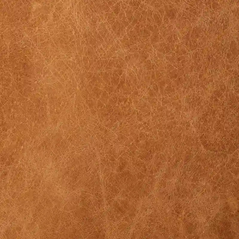 Poly & Bark Jarmo Ottomane mit verstellbarem Walnusstisch – Vollnarbiges echtes italienisches Leder