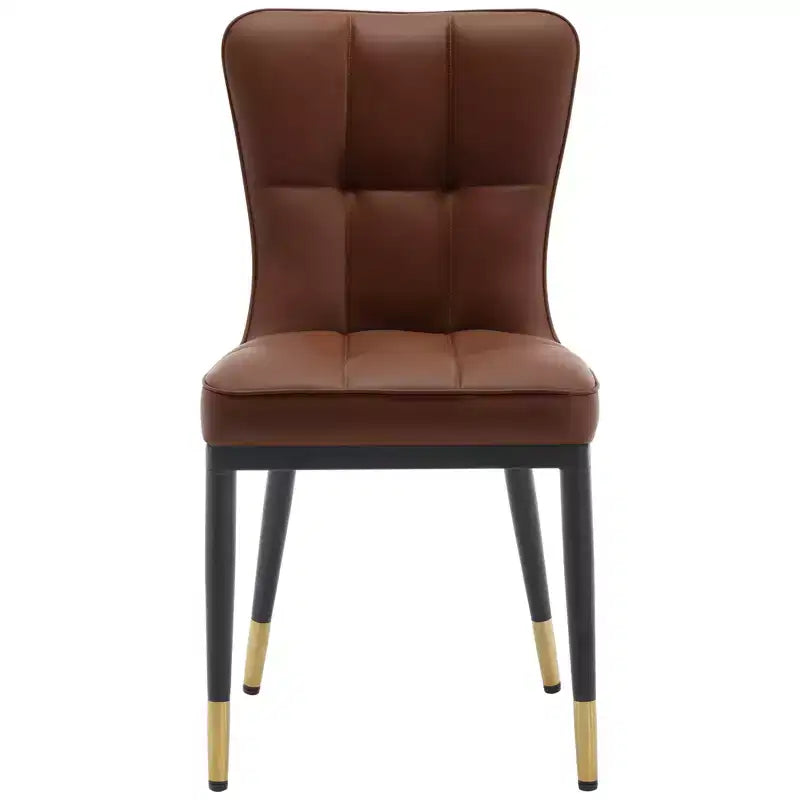 Bekrvio Esszimmerstühle 6er-Set, moderne gepolsterte Kunstledersitze mit hoher Rückenlehne, Metallbeine, armlose Küchenstühle für Wohn- und Esszimmer