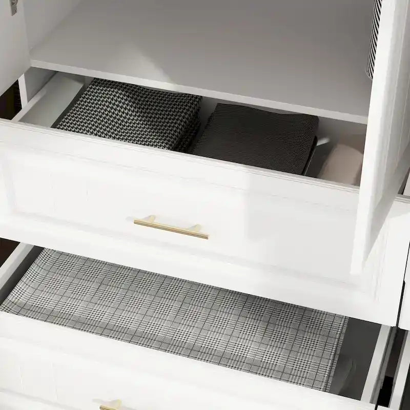 93.9H/74.2H Schrank Kleiderschrank Garderobe Hängende Schubladen Aufbewahrung