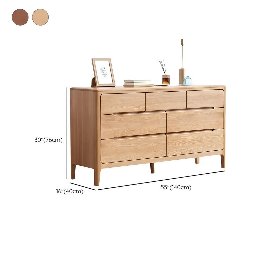 Traditionelle Doppelkommode aus natürlichem Eichenholz für das Schlafzimmer