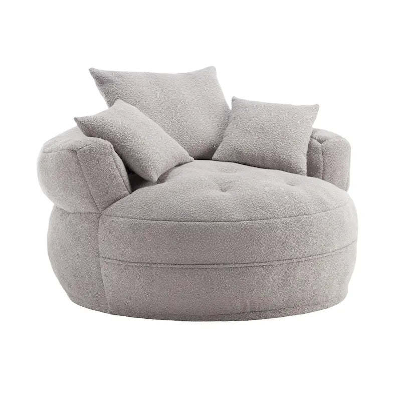Rundes Lazy Sofa – Weiß/Blau/Grau/Gelb/Orange/Rosenrot/Marineblau/Grün, Einzel- und Doppel-Sitz