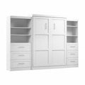 Schrankbett und zwei Regale mit Schubladen, 320 cm breites Wandbett
