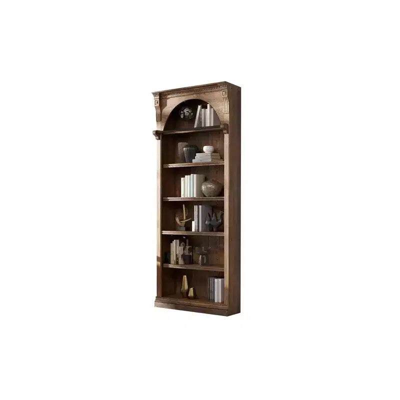 94 Traditioneller hoher Holz-Bücherregal mit Stauraum Stratton Collection Braun - Martin Furniture