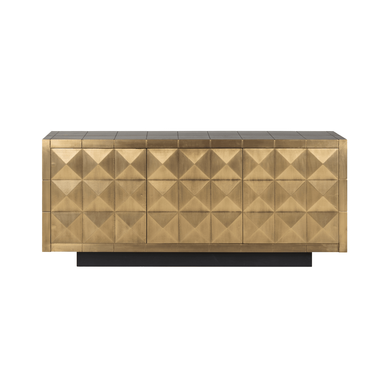 Gebürstetes Gold Sideboard mit 3 Türen