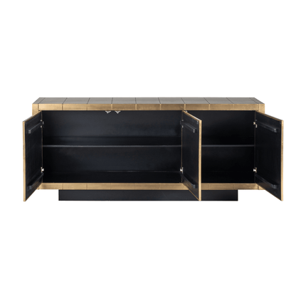 Gebürstetes Gold Sideboard mit 3 Türen