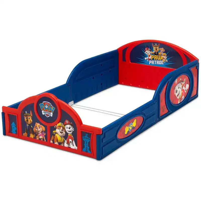 Delta Children Kunststoff Kleinkinderbett mit angebrachten Schutzgittern – PAW Patrol