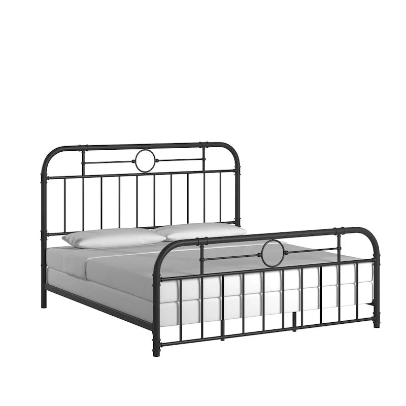 Schwarzes Metallbett